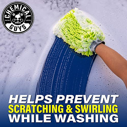 Chemical Guys Chenille Premium Scratch-Free Microfiber Wash Mitt for Car Washing - Lime Green,Ultra-Soft Car Wash Glove,Swirl-Free Finish,Safe for Trucks,SUVs,Motorcycles,and More,(Pack of 12) - size: Regular (Pack of 12)