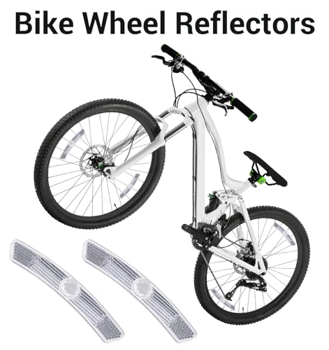 4PCS Bike Reflectors, Plastic Bike Wheel Reflectors for Night Riding, Safety for Road Mountain Bicycle Night Riding