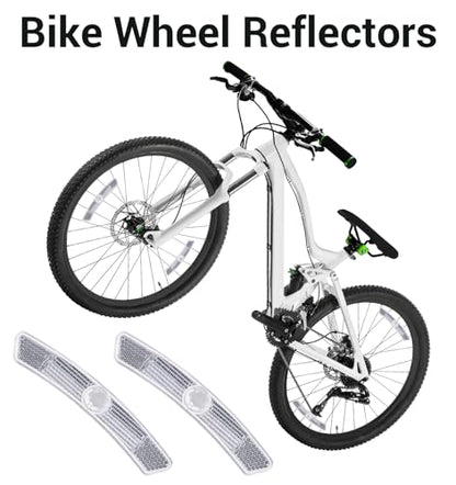 4PCS Bike Reflectors, Plastic Bike Wheel Reflectors for Night Riding, Safety for Road Mountain Bicycle Night Riding