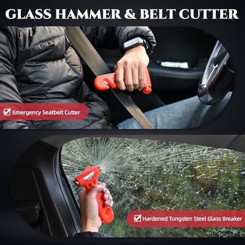 Car Emergency Kit,Roadside Emergency Car Kit for Vehicles,with Portable Air Compressor,Jumper Cable for Women,Men,Teen