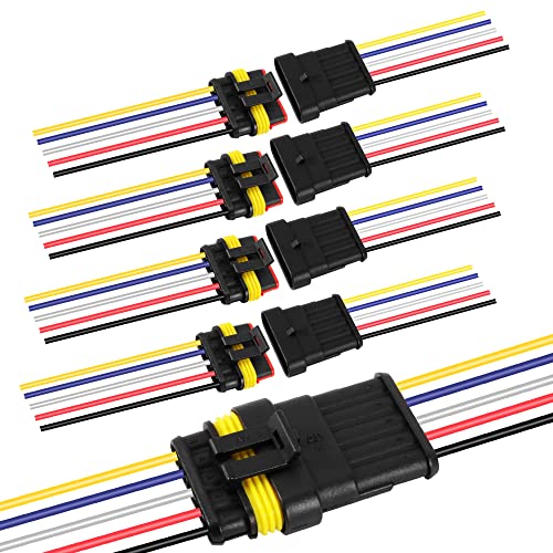 G 5 Pin Way Electrical Wire Connector Male Female Plug Socket Quick Disconnect Waterproof Plug Play for Car Truck Motorcycle Marine Boat - size: 5 PIN