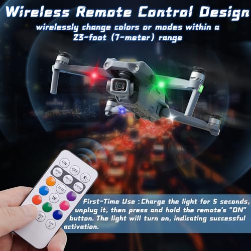 2PCS Wireless LED Strobe Lights with Remote Control, Waterproof USB Charing 8 Colors Mini LED Lights, High Brightness Anti-Collision Warning LED Lights for Car, Drone, Truck,automotive & Bike,Magnetic - color: Magnetic - 2PCS