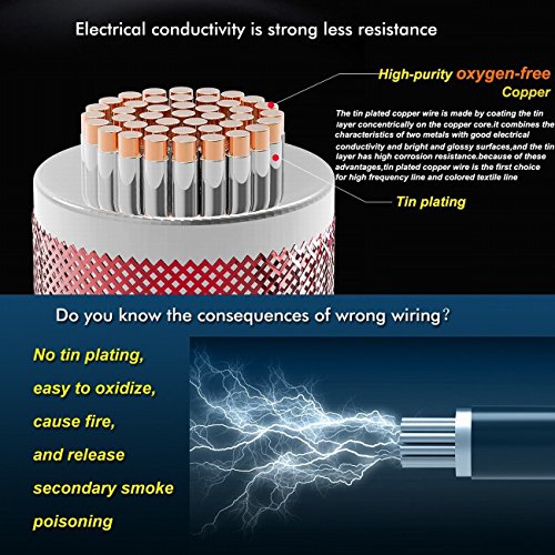 TUOFENG 18 AWG Silicone Wire 2 Conductor Parallel Wire (Black 66ft Red 66ft) Flexible Stranded Wire Electronic Hook up Wires - size: 18 AWG 2 Parallel Wire 66ft