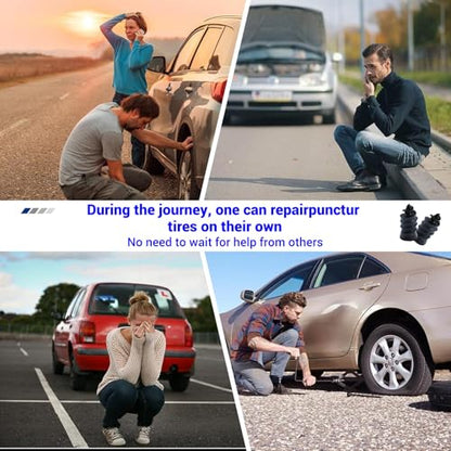 80Pcs Tire Repair Screws: Tire Repair Rubber Nail Kit with Tire Glue, Tire Plug Kit are Suitable for Quickly Repairing Punctures in Car, Motorcycle, and SUV Tires - color: 80 Pcs