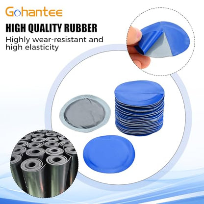 80Pcs 58mm Tire Repair Patch, Tube Patch Repair Kits Cold Patch Tubeless Patches 58mm Car Round Natural Rubber Tire Tyre Puncture Repair Patch for Automobile Truck Motorcycle Bike Inner Tire