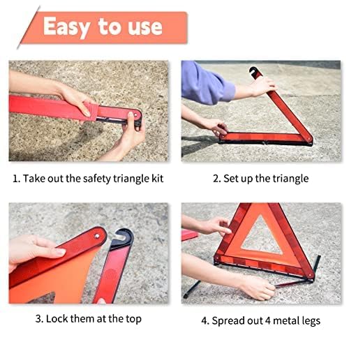 1Pcs Emergency Warning Triangle Reflector for I4 2022-2024, | Reflective folding markers alert traffic during roadside breakdowns