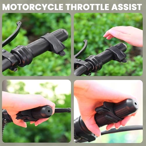 2 Pack Motorcycle Electrombile Throttle Assist Cruise Control Grip Throttle Clamp Handlebar Rocker Rest Accelerator Assistant for Bicycles Motorcycles