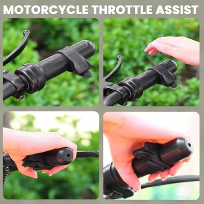 2 Pack Motorcycle Electrombile Throttle Assist Cruise Control Grip Throttle Clamp Handlebar Rocker Rest Accelerator Assistant for Bicycles Motorcycles