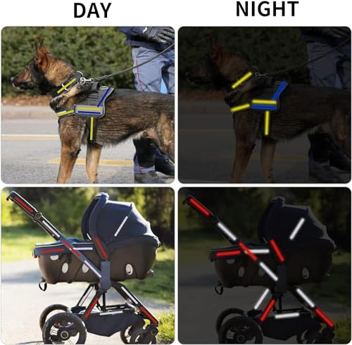 8 Rolls of 8 Colors High-Visibility Reflective Tape - Waterproof Self-Adhesive Safety Stickers for Outdoor Nighttime Visibility, Trailers, Clothing, Vehicles (1 in x 80 ft.) | Reflective stickers, night safety, waterproof, self adhesive. For clothing, tra