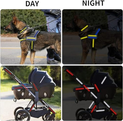 8 Rolls of 8 Colors High-Visibility Reflective Tape - Waterproof Self-Adhesive Safety Stickers for Outdoor Nighttime Visibility, Trailers, Clothing, Vehicles (1 in x 80 ft.) | Reflective stickers, night safety, waterproof, self adhesive. For clothing, tra
