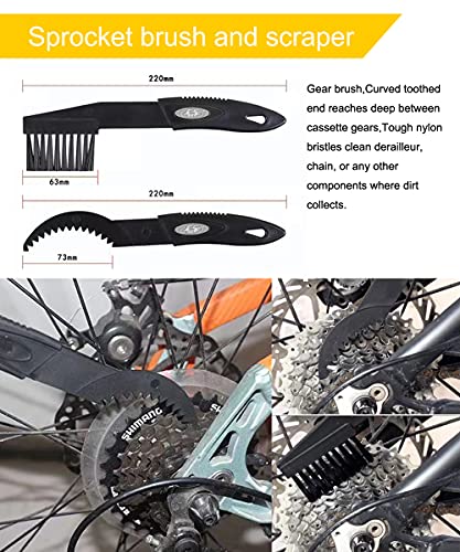 Bike Cleaning Kit - Complete Bicycle Maintenance Set with Degreaser, Lubricant, Chain Scrubber & Brushes for Mountain, Road, MTB, E-bikes - style: Chain Cleaner Kit--7 pcs