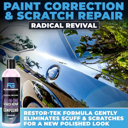 Grand Slam 3-Pack - Includes Tire Shine Gel (8oz), Car Scratch Remover (4oz), Water-Repellent Vinyl and Car Leather Protector (8oz), 2 Microfiber Towels - color: Grand Slam