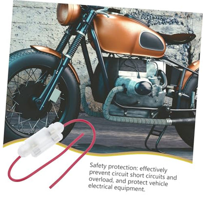 GLEAVI Inline Fuse Holder for Motorcycle ATV Scooter Double Fuse Box Case Waterproof Design for Reliable Power Supply