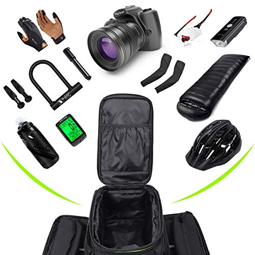 West Biking Rear Pannier Bag - 35L Large Capacity Waterproof Multi-Function Bicycle Rack Carrier, Detachable Tail Seat Trunk Bag With Handbag Shoulder Strap for Storage