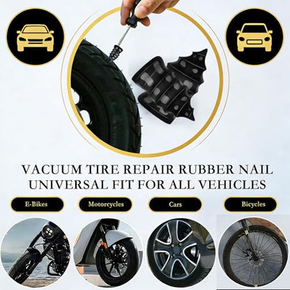 32 PCS Tire Plugs Kit,Tire Repair Kit with Plugs, Screw in Tire Plugs with Needle Nose Pliers & Phillips Screwdriver, Self-Service Flat Tire Repair Plug Kit for Car, Motorcycle, Bicycle - size: 32 Pcs