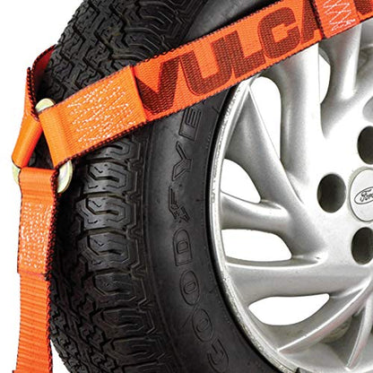 VULCAN Wheel Lift Harnesses with Snap Hooks - Bonnet Style - 2 Pack - PROSeries - 1,600 Pound Safe Working Load - size: PROSeries Orange