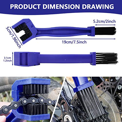 4 PCS Bike Chain Washer Cleaner Set Motorcycle Bicycle Chain Cleaning Brushes Bike Crankset Brush Finish Line Grunge Brush Chain Gear Cleaning Tool