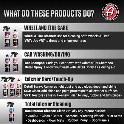 Adam's Polishes Essential Car Wash Kit (14-Item) - Auto Detailing Car Care Cleaning Kit Car & Truck Lovers, Dads, Moms and DIYers - style: Essential (14-item)