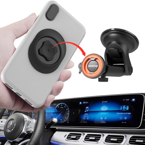 sincetop Car Phone Holder Mount, Cell Phone Mount for Car Dashboard Windshield, 3 in 1 Super Suction Cup with Strong Sticky Gel, Adjustable Universal for All Phones【Series C - 1st Gen】 - color: Car Phone Mount【Windshield/Dashboard】