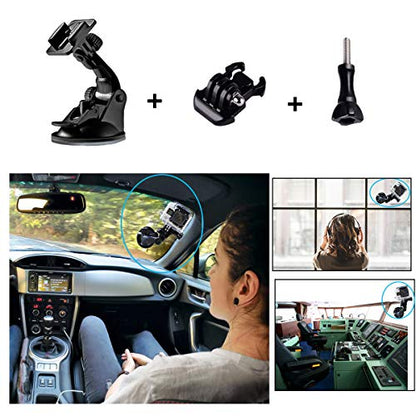 Suptig Accessories Kit Compatible for Gopro Mission Gopro Hero 13/Hero12/11/10/9/8/7/6/5/4/3/2/Session gopro Max2 Gopro Fusion DJI Action 6/5pro/5/4/3, Insta360 X5/X4, AKASO Action Camera Accessories