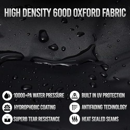 Heavy-Duty 600D, 1-2 Bikes Bike Cover Transport on Rack - Accident Proof Reflective Design Bike-Covers for 2 Bikes on Rear Bike Rack Ultra Waterproof Ebike Cover - size: 82x38x47 inches (Transport)