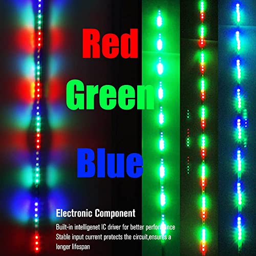 2Pcs 3FT RGB LED Whip Lights 270° Auto Strobe LED Antenna Light Waterproof for Off-Road ATV UTV RZR Truck Boat Can-am.DC12V.(90cm)