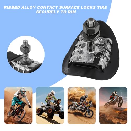 KVAEY Motorcycle Wheel Rim Lock, 1.6" Tire Clamp Wheel Lock with Molded Rubber Stoppers Prevent Inner Tube Wear, Motorcycle Rim Lock Replacement for Motocross Dual Sport Dirt Bike (1.6", 1 PCS) - size: 1 Piece, style: 1.6"