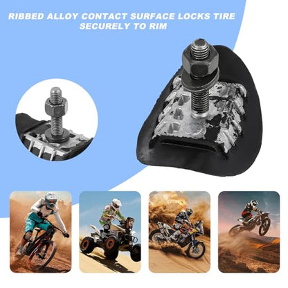 KVAEY Motorcycle Wheel Rim Lock, 1.6" Tire Clamp Wheel Lock with Molded Rubber Stoppers Prevent Inner Tube Wear, Motorcycle Rim Lock Replacement for Motocross Dual Sport Dirt Bike (1.6", 2PCS) - size: 2 Pieces, style: 1.6"