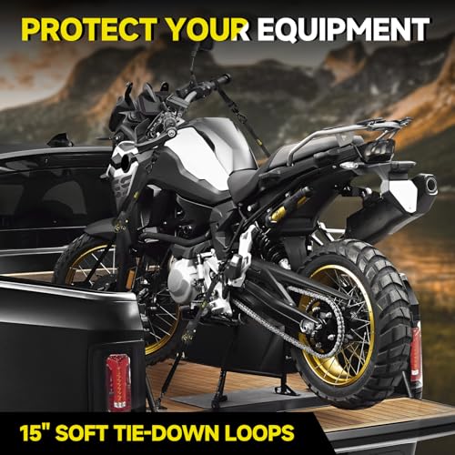4Pcs Ratchet Tie Down Straps Kit for 2400lb Break Strength | 1” x 16FT Tie Down Straps with Soft Loop Tie-Downs & Safety S Hook - Cargo Strap Tie Down for Trucks, Motorcycle, Moving, Appliances, Black - color: Black