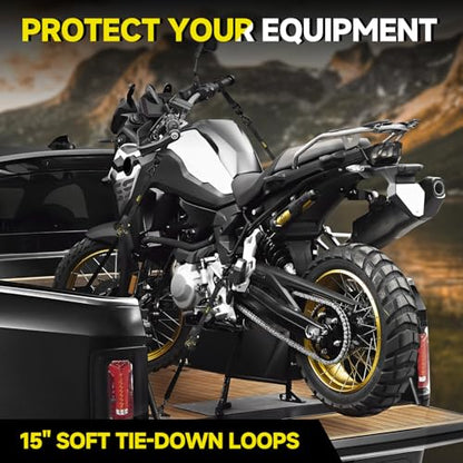 4Pcs Ratchet Tie Down Straps Kit for 2400lb Break Strength | 1” x 16FT Tie Down Straps with Soft Loop Tie-Downs & Safety S Hook - Cargo Strap Tie Down for Trucks, Motorcycle, Moving, Appliances, Black - color: Black