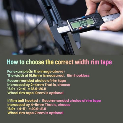 Chooee Tubeless Bike Rim Tape,Tubeless Tire Tapes with Strong Adhesion-Width 27mm x Length 10m Options,Bicycle Wheel Rim Tape Suitable for MTB/Road/Gravel Bikes. - size: 27mm