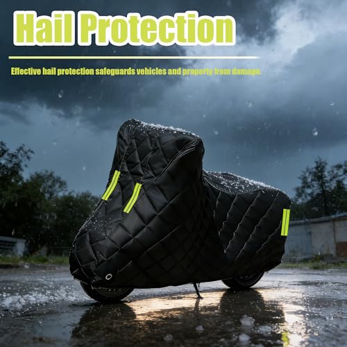 Motorcycle Cover for Yamaha Xmax 300,Thickened Anti-Hail Motorbike Covers for Outside Storage with Lock Holes All Season Universal Weather Night Reflective Design - size: for Yamaha XMAX 300