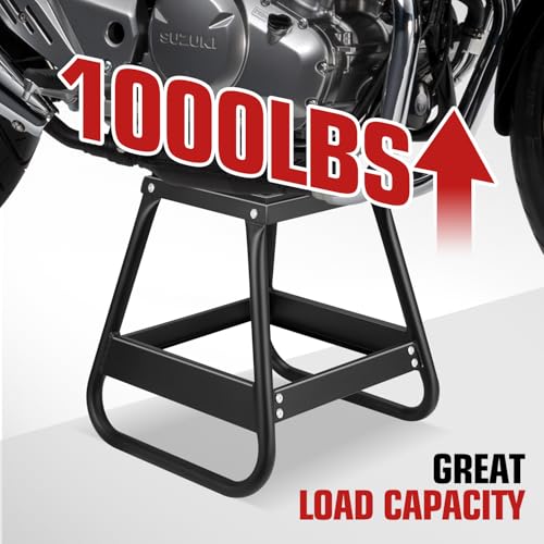 DNA Motoring Universal Motorcycle Dirt Bike Stand 1000lbs Capacity Dirtbike Panel Stand Heavy Duty Dirtbike Maintenance Motorcycle Box Stand Black TOOLS-00779 - style: Box Stand