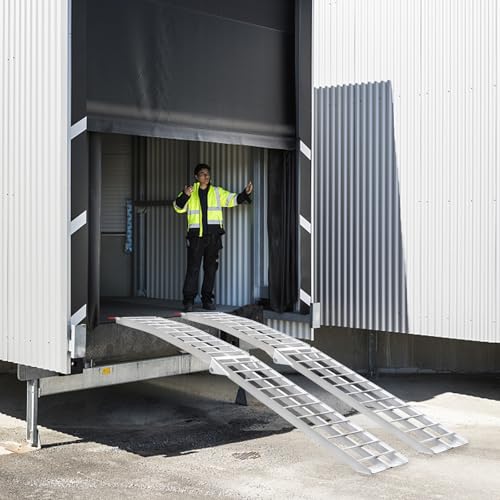 Aluminum Truck Ramps 1500lbs Capacity, 2pcs Folding Loading ATV Ramps for Pickup Trucks Bed,Trailer Ramp w/Load Straps for UTV/Motorcycle/Lawn Mower/Dirt Bike, Lightweight & Portable (89 * 11in) - size: 89*11in
