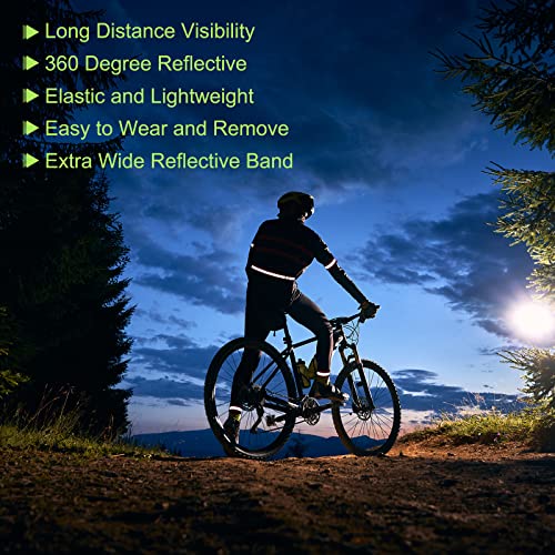 MECCANIXITY Reflective Bands for Arm - color: Black, size: 12x2 Inch