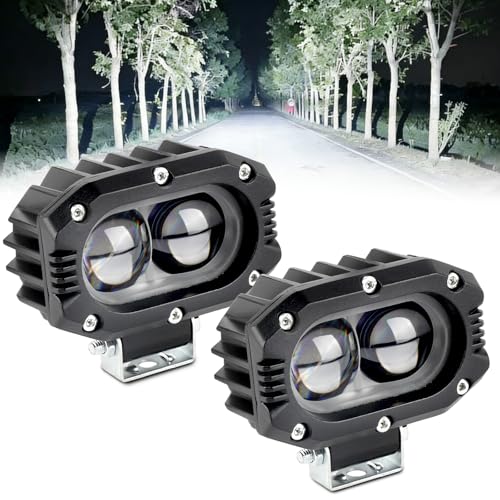 4 Inch LED Pod Driving Lights, White 48W Rectangle LED Offroad Cube Spotlight, 120° Flood Beam Auxiliary Lights LED Fog Light for Truck Tractor Motorcycle ATV SUV Jeep Boat Tractor Forklift - color: 4inch White Spotlight