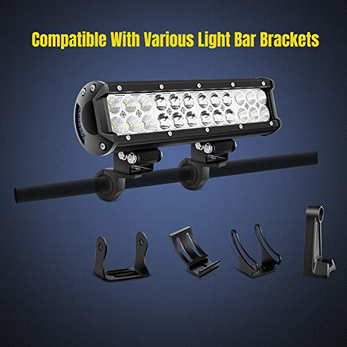 Nilight - 90027B 2PCS LED Light Bar Horizontal Bar Clamp Mounting Kit Fit on 0.75" 1" 1.25" Bull Bars Roof Racks Roll Cages for ATV UTV and Trucks, 2 Years Warranty - size: 2-Pack (Mini)