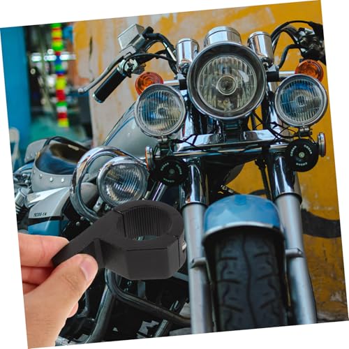 Alipis 2pcs Car Light Clip Light Mounts Motorcycle Turn Signal Bracket Motorcycle Headlight Holder Roof Bracket Motorcycle Headlight Bracket Light Clamp Black High Strength Aluminum