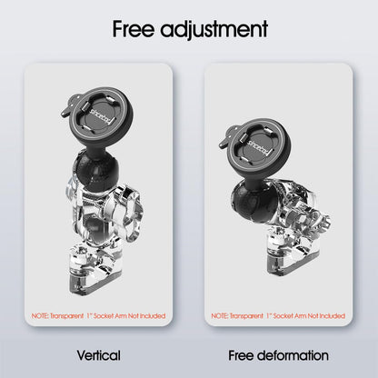 sincetop Universal 1” Ball Motorcycle Phone Mount,Quick Release Motor Bike Smartphone Holder 【Series C - 2nd Gen】 Double Socket Arm not Included - size: 【Gen2】Mount