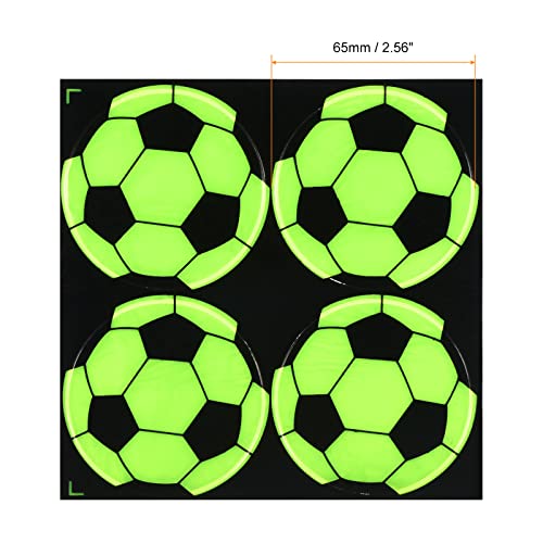 PATIKIL Reflective Stickers, 8 Pack 2.6 Inch Waterproof Adhesive High Visibility Night Football Caution Warning Safety Tape Strips for Backpacks Bikes Helmets, Yellow
