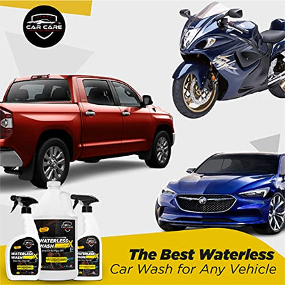 Waterless Wash X-Car Detailing, 128 oz Concentrate | No Water Necessary, Quick Detailer for Any Vehicle, Spray On & Wipe Off, Use in Garage, at Work, or Anywhere - size: 128 Ounce (Pack of 1)