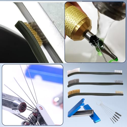 Carburetor Cleaning Tool Kit, Torch Nozzle Tip Dirt Cleaner for Motorcycle ATV Welder Carb Chainsaw Orifices (46 Cleaning Wires & 3 Screwdriver & 5 Fine Brushes & 3 Double-Ended Brushes) - style: 46 Needles & 3 Driver & 5 Fine Brushes & 3 Brushes