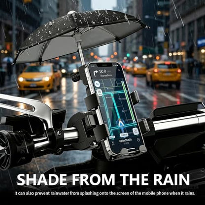 2026 New Motorcycle Phone Holder Mount,360° Rotatable Motorcycle Phone Mount with Sunshade Design for Phones Navigation,Portable Phones Holder for Motorcycles Handlebar