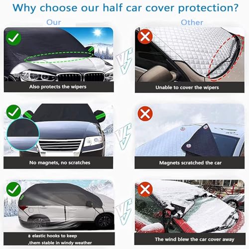 generic Half car Cover Compatible with Fisker Latigo CS V8 2005,dust-Proof,Waterproof,Snow-Proof,Windproof(Black) - size: Compatible with Latigo CS V8 2005