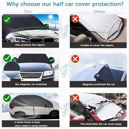 generic Half car Cover Compatible with Fisker Latigo CS V8 2005,dust-Proof,Waterproof,Snow-Proof,Windproof(Black) - size: Compatible with Latigo CS V8 2005