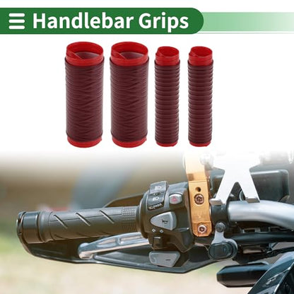 1.57" /40 mm 1.57 "/40 mm Motorcycle Hand Grips Cover Kit Non Slip Silicone Handlebar Grips Dark Red 1 Set Spiral Cross Pattern - color: Dark Red