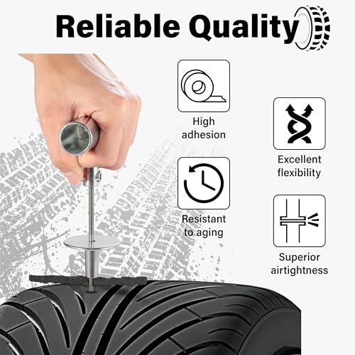 Sixzoo 30 PCS Tire Plugs Heavy Duty, 4" X 0.24" Tire Repair Plugs, Rubber Tires Plug, Tires Repair Strings for Tubeless Puncture Car, RV, SUV, ATV, Motorcycle, Truck,Tractor (Black) - color: black