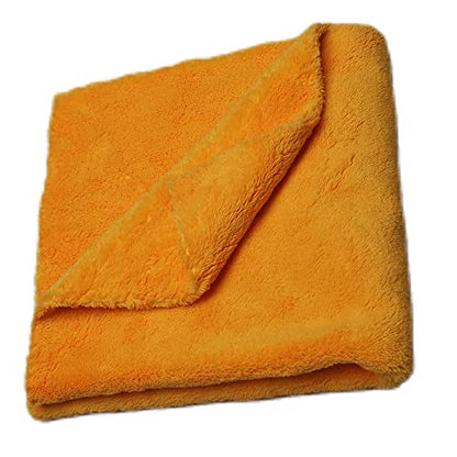 SOFTBATFY Plush Edgeless Microfiber Towel for Car, Soft Drying Wash Detailing Buffing Polishing Towel, 500 GSM 6Pack 16 x 16inches (Orange, 6Pack) - color: Orange