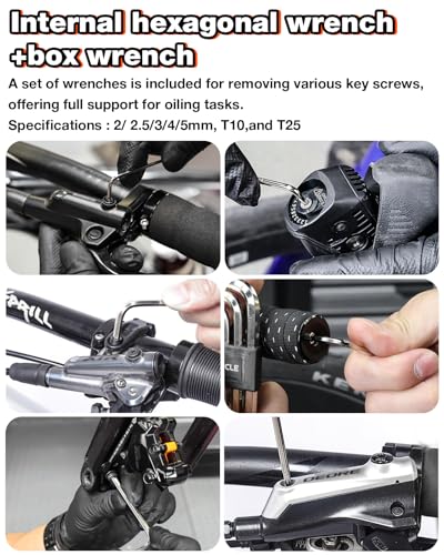 Brake Bleed Kit for Shimano & SRAM, Hydraulic Bike Brake Bleeding Tool Kit for MTB & Road Bikes, Includes 10 Brass Connectors, Visual Oil Cup & Storage Base | Hydraulic Disc Brake Bleed Kit with 10 Brass Connectors - size: Compatible with 200+ Models