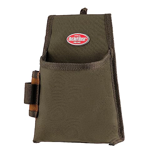 Bucket Boss Fastener Tool Pouch with FlapFit in Brown, 54160, Green - size: (Pack of 1)